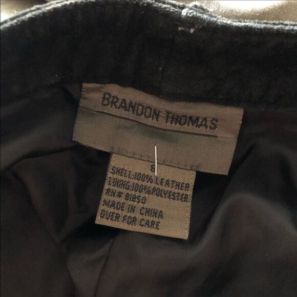 Brandon Thomas Black High Rise Suede Pants Size 8 - Picture 8 of 8